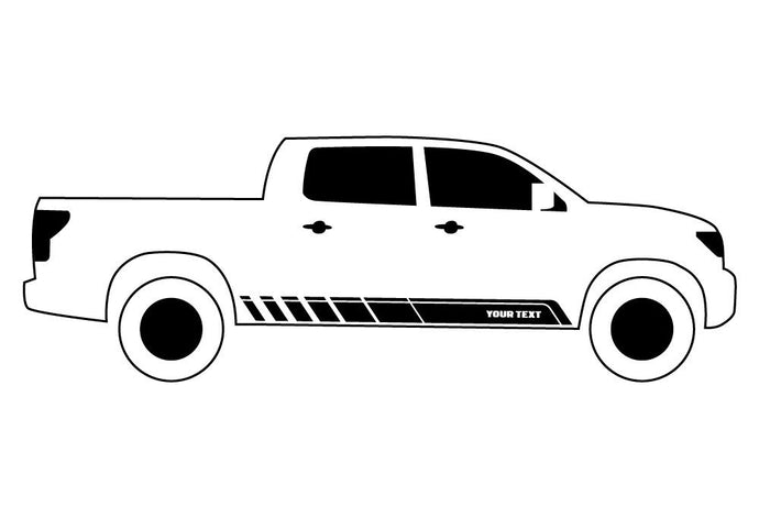 Custom 2 Tacoma Stripes Side Graphics Kit Vinyl Decal Compatible with Toyota Tacoma Double Cab