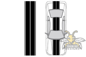 Car or Truck Decals Universal Vinyl Dual Rally Racing Stripes