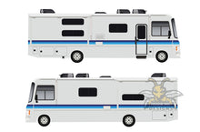 Load image into Gallery viewer, Blue Retro Decals For Class A Motorhome RV, Trailer Caravan Decals
