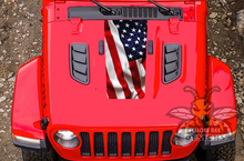 Load image into Gallery viewer, Jeep Hood decals USA Flag Graphics compatible with JT Gladiator 2020