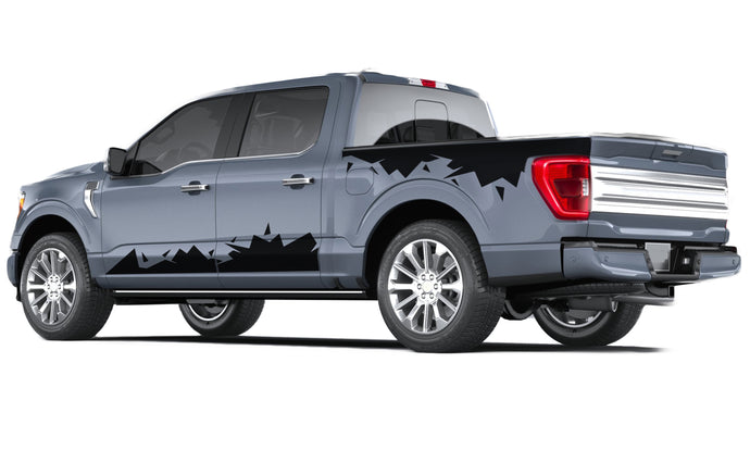 Cracks Doors and Bed Vinyl Graphics Decals For Ford F150