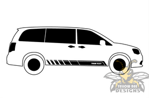 Custom Rocket Side Stripes Graphics Vinyl Decals Compatible with Ford Escape