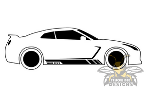 Rocket Stripes Graphics Compatible Custom decals for Toyota Camry