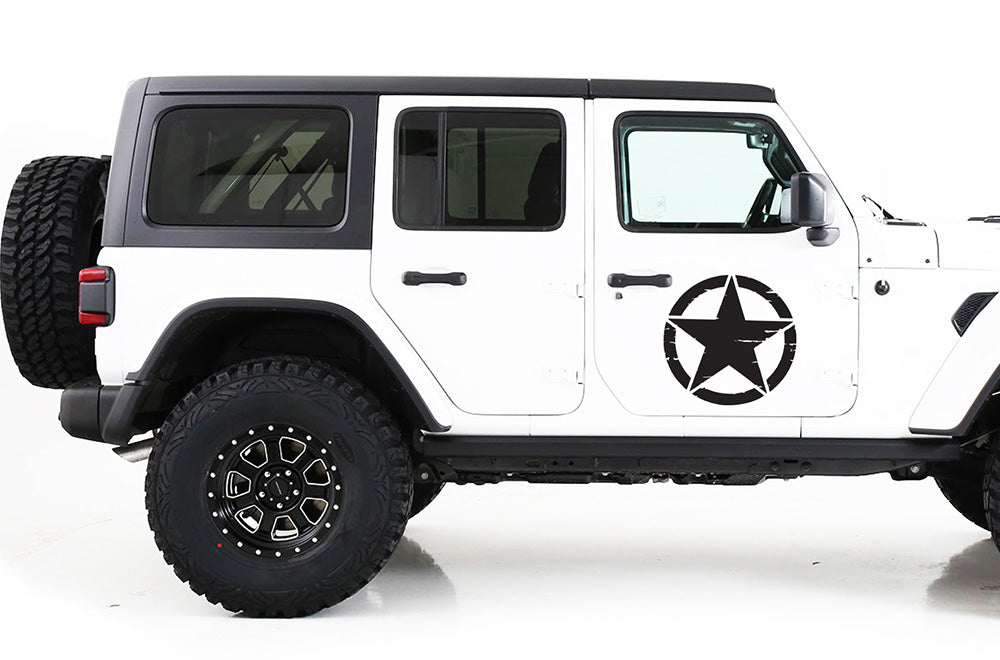 Desert Star Side Graphics Kit Vinyl Decal Compatible with Jeep JL Wrangler 2018-Present