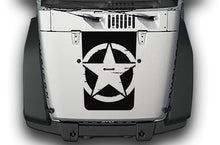 Load image into Gallery viewer, Distorted Star Hood Graphics Vinyl Decals Compatible with Jeep JK Wrangler 2007-2018