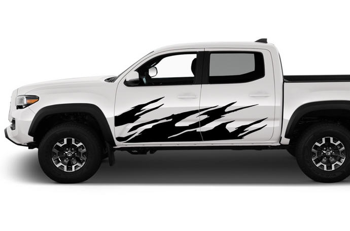 Door Fire Graphics Decals Vinyl Compatible with Toyota Tacoma Double Cab