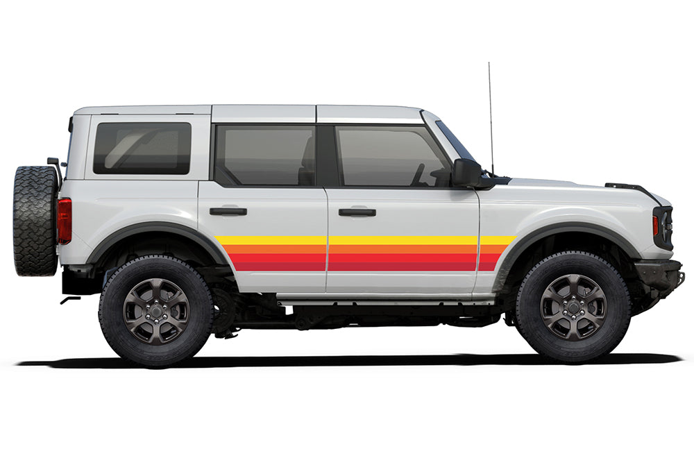 Door Retro Graphics Decals Stripes for Ford bronco