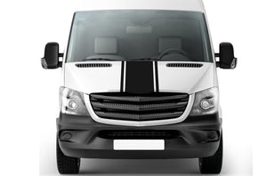 Double Hood Stripes Graphics Vinyl Decals Compatible with Mercedes Sprinter