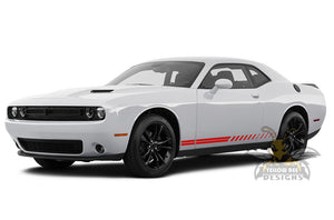 Double Belt Stripes Graphics Vinyl Decals for Dodge Challenger