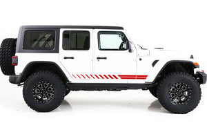 Double Hash Stripes decals for Jeep JL Wrangler, side stickers