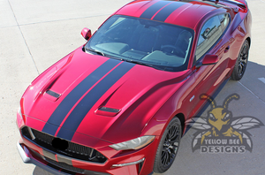 Double Line Stripes Graphics vinyl graphics for ford Mustang decals