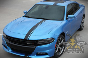 Double Racing Full Stripes Graphics Vinyl Decal Compatible with Dodge Charger 2019, 2020