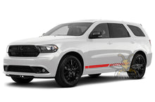 Load image into Gallery viewer, Double Thin Lower Panel Stripes Vinyl Decals for Dodge Durango
