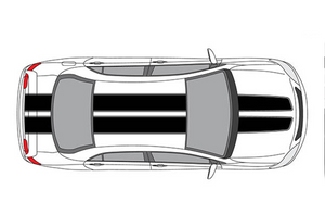 Dual Stripes Decals Graphics Vinyl Compatible with Honda Accord