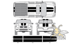 Load image into Gallery viewer, Honda Ridgeline rally stripes decals Full stripes Graphics vinyl