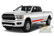 Load image into Gallery viewer, Dual Stripes Graphics Vinyl Decals Compatible with Dodge Ram Crew Cab 3500 Bed 8” 2019, 2020