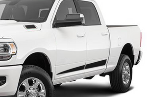 Edge Stripes Graphics Vinyl Decal Compatible with Dodge Ram Crew Cab 3500 Bed 6'4”