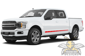 Edge Side Stripes Graphics Ford F150 Decals Super Crew Cab 2018, 2017, 2016