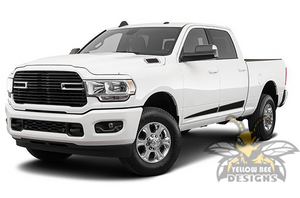 Edge Stripes Graphics Vinyl Decal Compatible with Dodge Ram Crew Cab 3500 Bed 6'4”