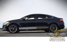Load image into Gallery viewer, Finishing Flag stripes vinyl graphics for ford fusion decals
