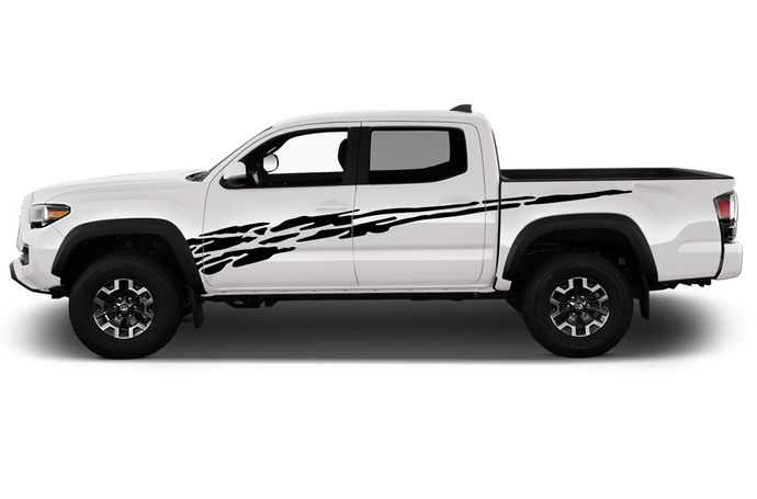Fire Speed Side Graphics Decals Vinyl Compatible with Toyota Tacoma Double Cab