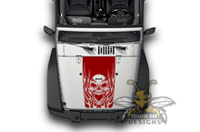 Load image into Gallery viewer, Fire Skull Graphics Stickers JL Wrangler Hood decals 2018-Present