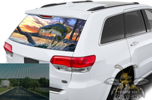 Load image into Gallery viewer, Fishing Rear Perforate vinyl stickers Cherokee Window decals