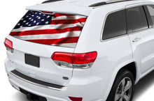 Load image into Gallery viewer, Flag USA Window Perforated Decals Compatible with Jeep Grand Cherokee