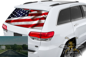 Cherokee perforate USA decals Rear window stickers vinyl Cherokee