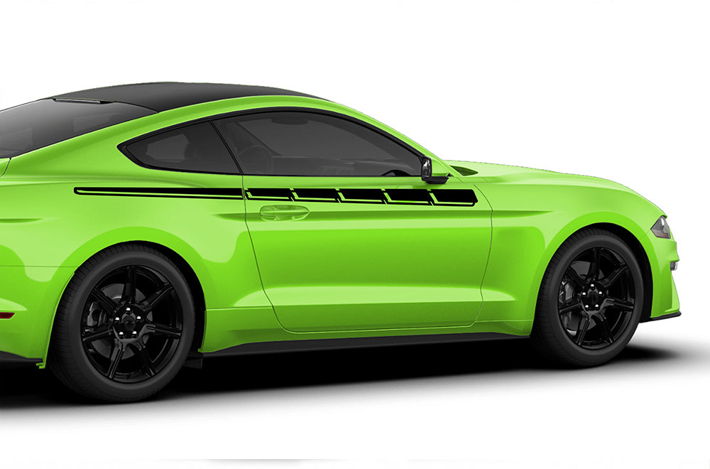 Ford Lower Side Stripes Graphics Vinyl Decals Compatible with Ford Mustang