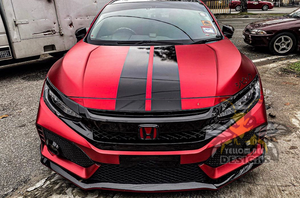 Full Body Graphics vinyl stickers for Honda Civic rally stripes