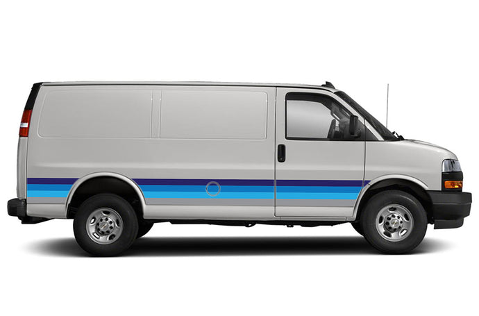 Full Retro Graphics Decals Compatible with Chevrolet Express