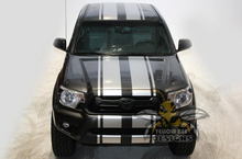 Load image into Gallery viewer, Full Racing Stripes Graphics Kit Vinyl Decal Compatible with Toyota Tacoma Double Cab