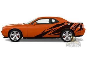 Geometric Pattern Side Graphics Vinyl Decals for Dodge Challenger