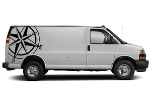 Half Compass Graphics Decals Compatible with Chevrolet Express