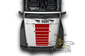 Hash Hood JK Wrangler Decals Stickers Compatible with Jeep