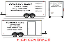 Load image into Gallery viewer, Vinyl Lettering, Graphics, Decals For 7&#39; x 20&#39; Enclosed Trailer