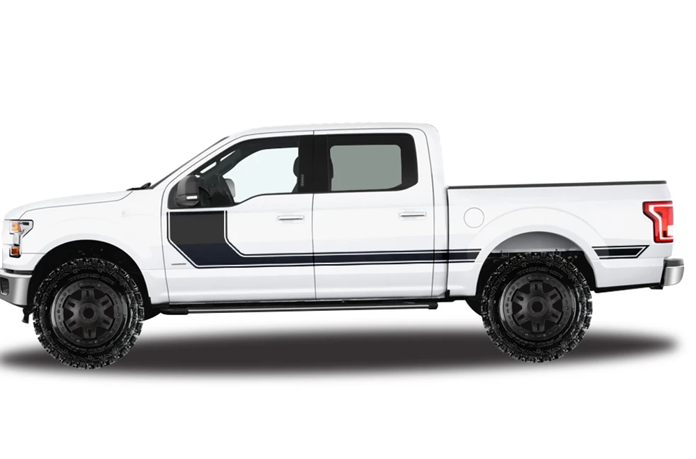 Ford F150 Hockey Stripes Decals Graphics Combatable With Ford F150