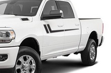 Load image into Gallery viewer, Hockey Stripes Graphics Vinyl Decal Compatible with Dodge Ram Crew Cab 3500 Bed 6&#39;4”