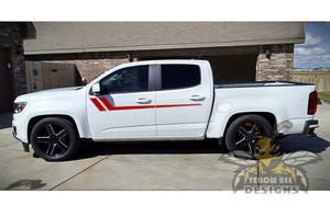 Hockey Side Stripes Graphics vinyl for decals for chevy colorado