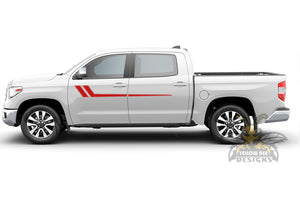Hockey Stripes Graphics Kit Vinyl Decal Compatible with Toyota Tundra Crewmax