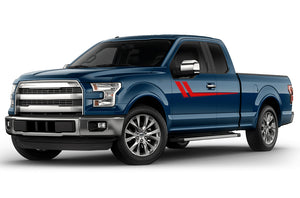 Hockey Stripes Graphics Vinyl Decals Compatible with Ford F150 Super Cab 6.5''