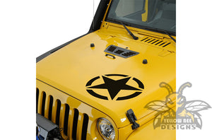 Hood Star Wrangler Stickers Decals Compatible with Jeep