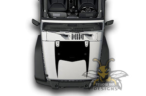Horns JK 2017 Wrangler Hood Decals Stickers Compatible with Jeep
