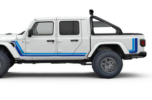 Jeep JT Gladiator 4 Door Blue Scrambler Retro Stripes for JT Gladiator