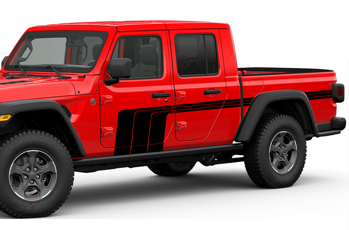 Jeep JT Gladiator 4 Door Scrambler Retro Triple Stripes for JT Gladiator