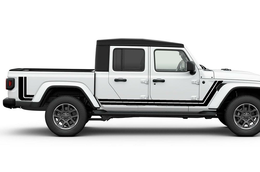 Door Scrambler Style Retro Side Stripes compatible with Jeep JT Gladiator