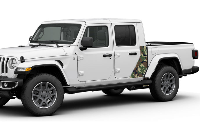 Green Camouflage Decals vinyl Graphics compatible with Jeep JT Gladiator