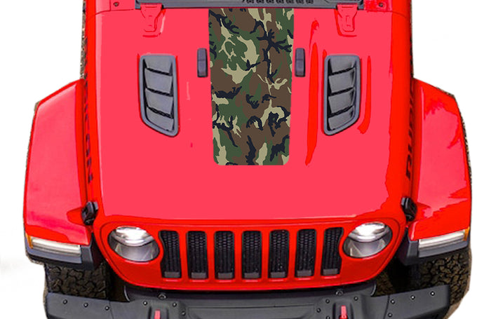 Jeep JT Gladiator Hood Green Camouflage Graphics compatible with JT Gladiator