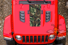 Load image into Gallery viewer, Green Camouflage Graphics for Hood decals for jeep JT Gladiator